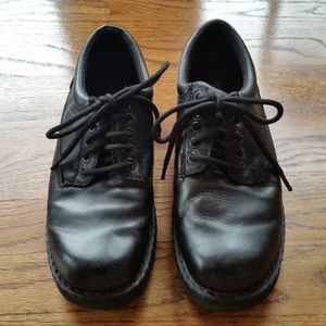 Boys Black Leather Oxford Lace-Ups 7